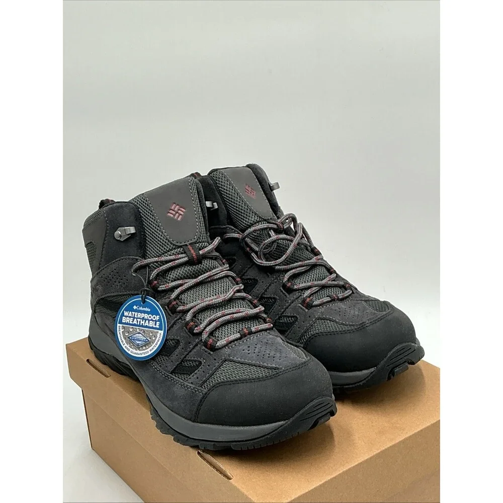 Columbia Crestwood Mid Men's US 9.5 Dark Gray Waterproof Hiking Boots Eby4500